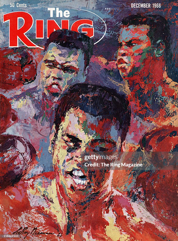 Ring Magazine Cover - Leroy Neiman painting of Cassius Clay...