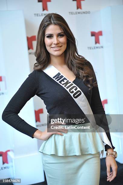 Miss Universe contestant Karina Gonzalez of Mexico poses for a picture during a photo shoot on December 17, 2012 at Planet Hollywood in Las Vegas,...