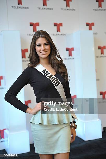 Miss Universe contestant Karina Gonzalez of Mexico poses for a picture during a photo shoot on December 17, 2012 at Planet Hollywood in Las Vegas,...