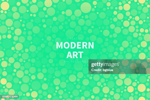 abstract geometric background with green gradient circles - champagne bubbles stock illustrations