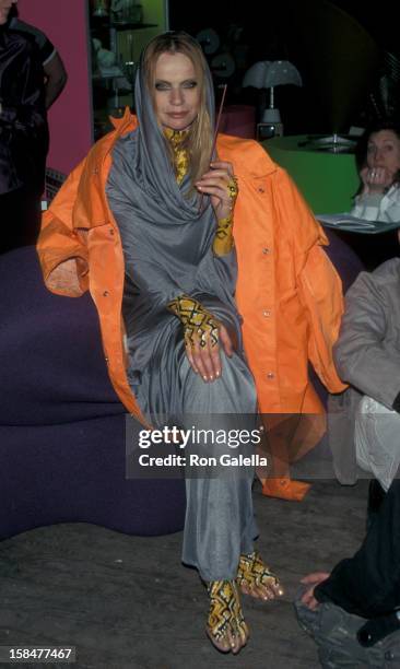 Model Verushka attending the opening night of "The Sixties Show" on April 11, 1997 at the Grammercy Park Armory in New York City, New York.