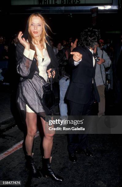 Model Verushka attending "Party Celebrating the New Yorker's First All Fashion Issue" on October 28, 1994 at the Academy Theater in New York City,...
