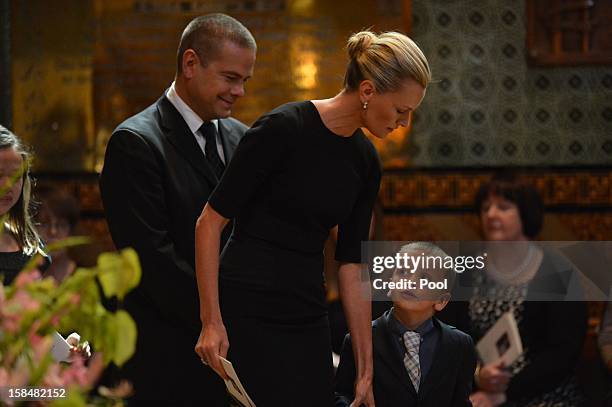 Lachlan Murdoch and Sarah Murdoch attend the Memorial Service for Dame Elisabeth Murdoch at St. Pauls Cathederal on December 18, 2012 in Melbourne,...
