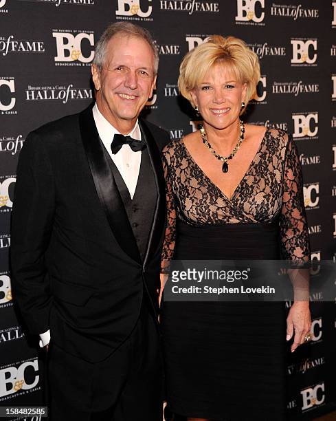 Personalities Charlie Gibson and Joan Lunden attend the 2012 Broadcasting & Cable Hall Of Fame Awards at The Waldorf=Astoria on December 17, 2012 in...