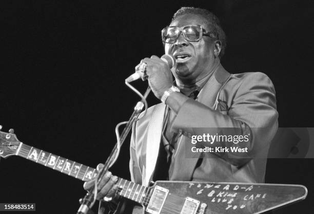 Albert King performs at the Chicago Blues Fest, Chicago, Illinois, June 8, 1986.