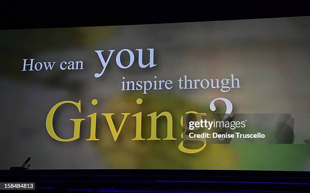 General view during MGM Resorts International presentation of "Inspiring Our World" on December 17, 2012 in Las Vegas, Nevada.