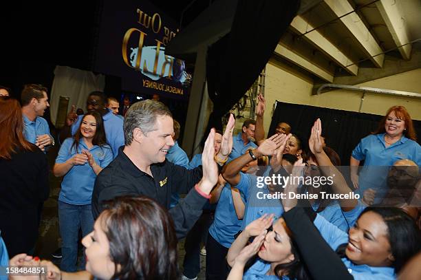 Chairman and CEO of MGM Resorts International Jim Murren during MGM Resorts International presentation of "Inspiring Our World" at Mandalay Bay on...