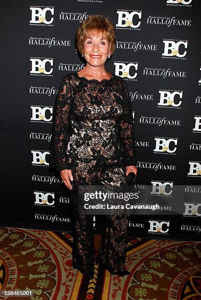 Judge Judy Sheindlin attends the 2012 Broadcasting & Cable Hall of Fame Awards at The Waldorf=Astoria on December 17, 2012 in New York City.