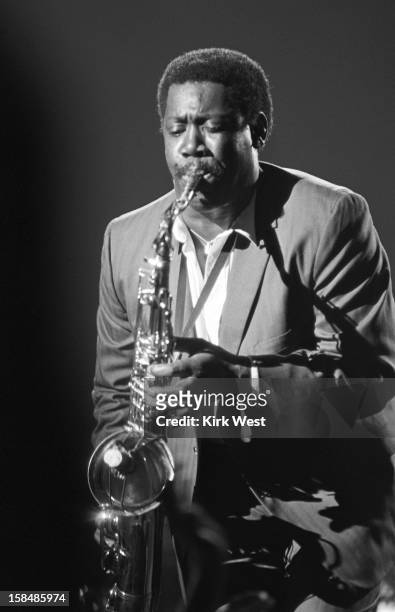 Clarence Clemons performs at the Uptown Theater, Chicago, Illinois, October 10, 1980.