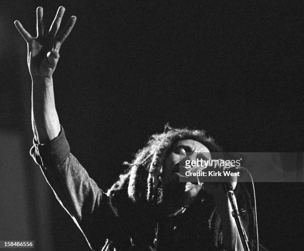 Bob Marley and the Wailers perform at the Uptown Theater, Chicago, Illinois, November 13, 1979.