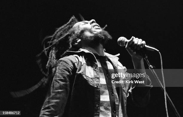 Bob Marley and the Wailers perform at the Uptown Theater, Chicago, Illinois, November 13, 1979.