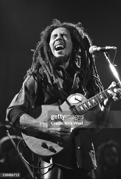 Bob Marley and the Wailers perform at the Uptown Theater, Chicago, Illinois, November 13, 1979.