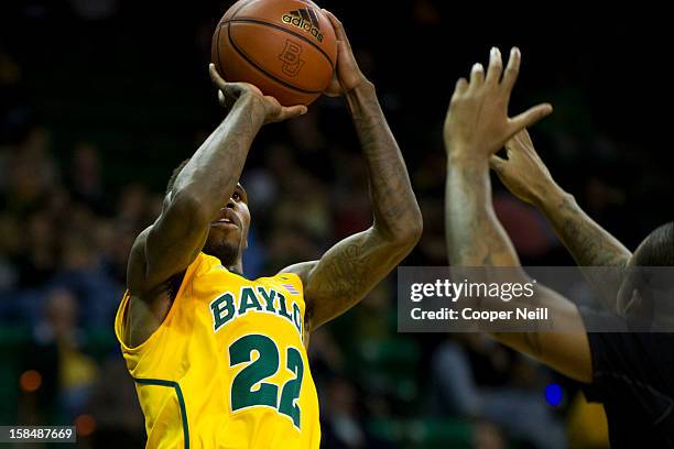 Walton of the Baylor University Bears shoots the ball against the USC Upstate Spartans on December 17, 2012 at the Ferrell Center in Waco, Texas.