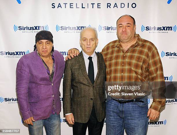 Steven Van Zandt, David Chase and James Gandolfini attend SiriusXM "Not Fade Away" Town Hall with David Chase, James Gandolfini and Steven Van Zandt...