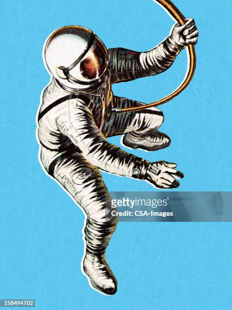 stockillustraties, clipart, cartoons en iconen met astronaut on space walk - spacewalk