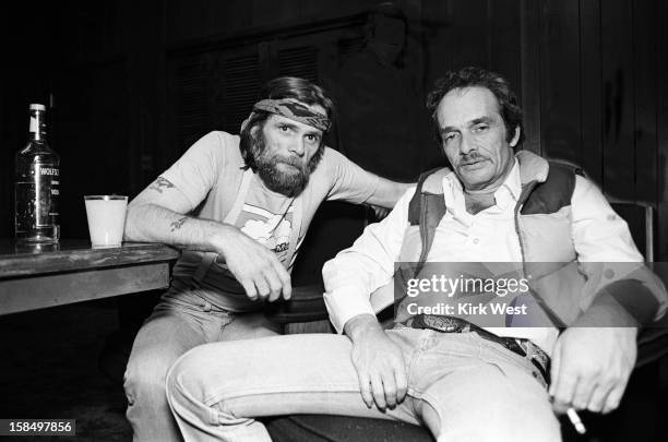 Johnny Paycheck and Merle Haggard at Countryside Opry, Chicago, Illinois, October 31, 1980.