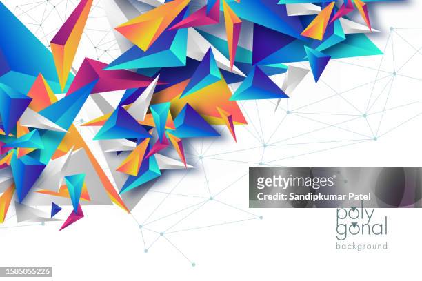 abstract geometric shape - origami background stock illustrations