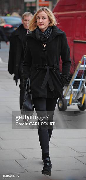 Sally Roberts, the mother of seven-year-old cancer patient Neon, arrives at the High Court in central London on December 18, 2012 for a hearing in...