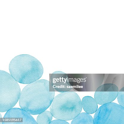 Blue Pebbles Watercolor Background Blue Pebbles Watercolor Background