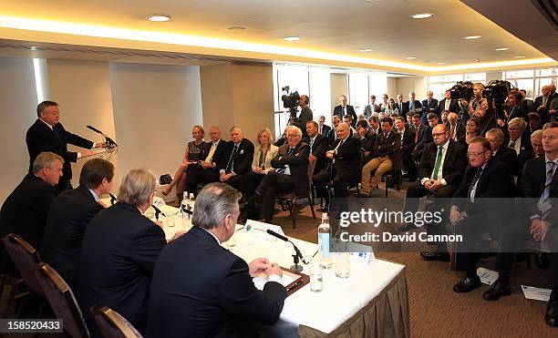 The large attendance of European golfing media during the World Golf Hall of Fame press conference at the European Tour Golfer of the Year lunch at...