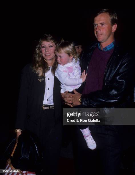 Singer Juice Newton, husband Tom Goodspeed and daughter Jessica Goodspeed attend "America Film" Celebrity Polo Matches on March 30, 1989 at the...