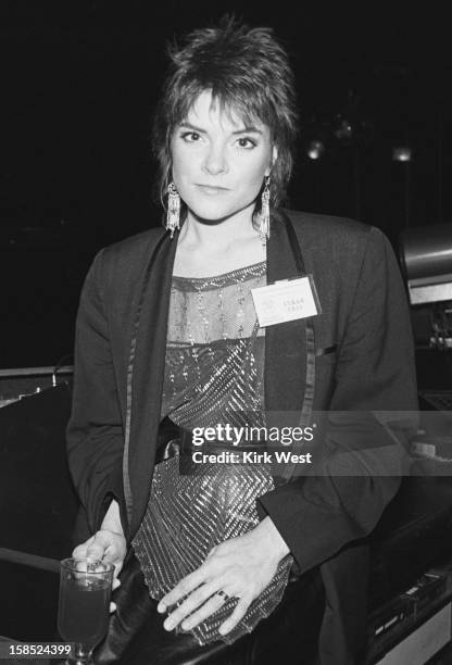 Roseanne Cash backstage at Park West, Chicago, Illinois, November 17, 1982.