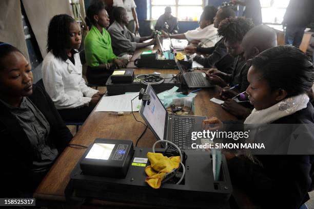 Kenyans register as voters for next years general elections in March, in December 18, 2012 in Nairobi .The Independent Electoral and Boundaries...