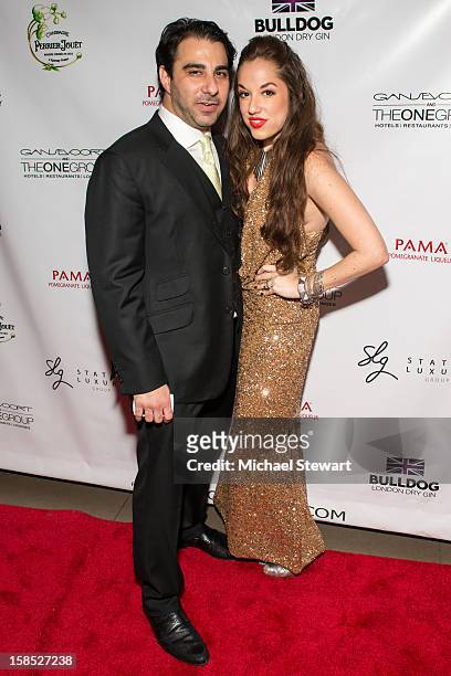 Nick Andreottola and Nicole Rose Stillings attend Celebrate Your Status 2012 by the Happy Hearts Fund at Gansevoort Park Hotel on December 17, 2012...