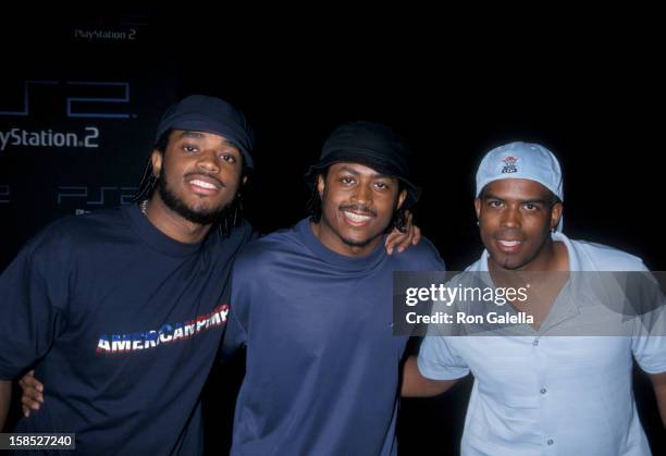 Actors Larenz Tate, Lehmard Tate and Larron Tate attending "One Year Anniversary of Playstation 2" on October 19, 2001 at the St. Regis Hotel in...