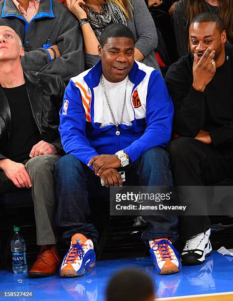 Tracy Morgan attends the Houston Rockets vs New York Knicks game at Madison Square Garden on December 17, 2012 in New York City.