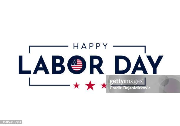 happy labor day card, poster. vector - usa stock illustrations