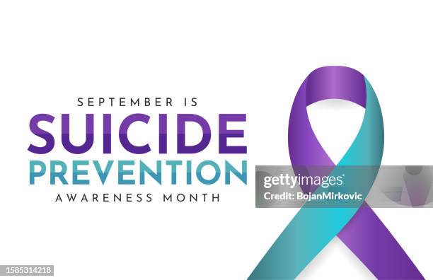suicide prevention awareness month background, september. vector - suicide prevention stock illustrations
