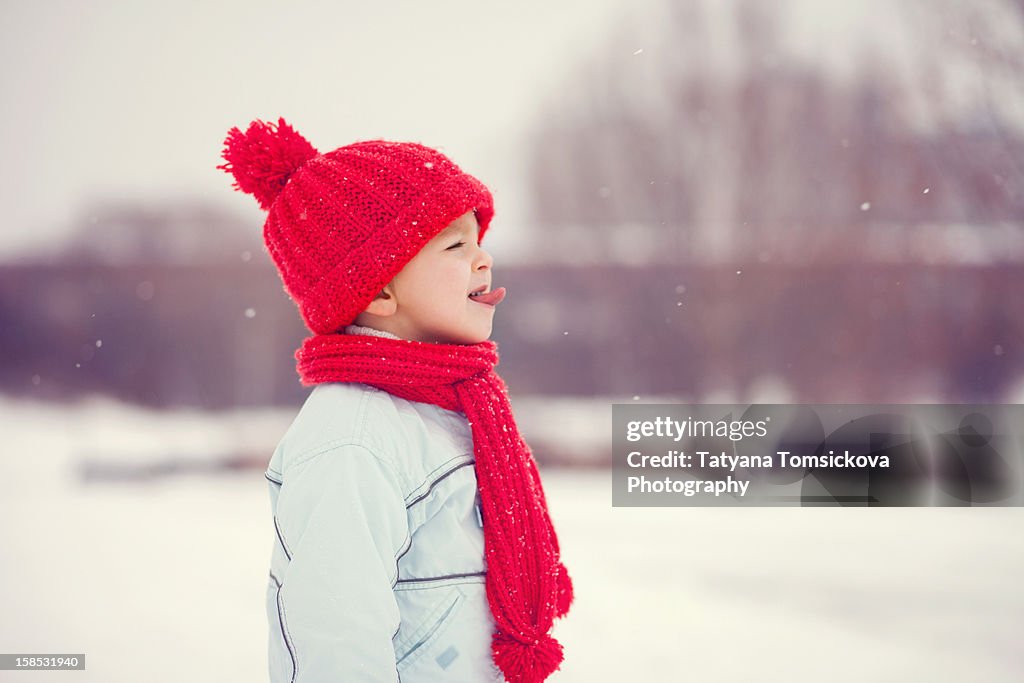 Trying to catch snowflakes