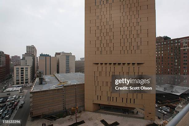 The federal Metropolitan Correctional Center where two convicted bank robbers escaped stands in the south end of the Loop on December 18, 2012 in...