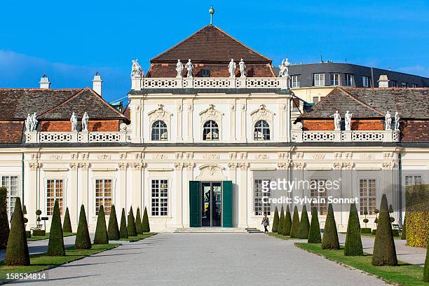 vienna, belvedere palace - palácio de belvedere viena imagens e fotografias de stock
