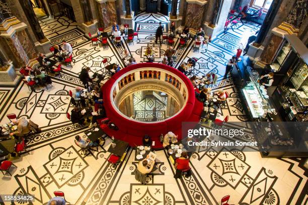 austria, vienna, cafe in kunsthistorisches museum - vienna museum stock pictures, royalty-free photos & images