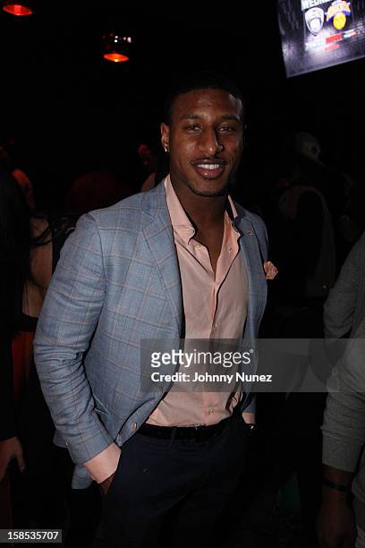 Player Justin Tryon attends "Cans For Cocktails" on December 17, 2012 in New York City.