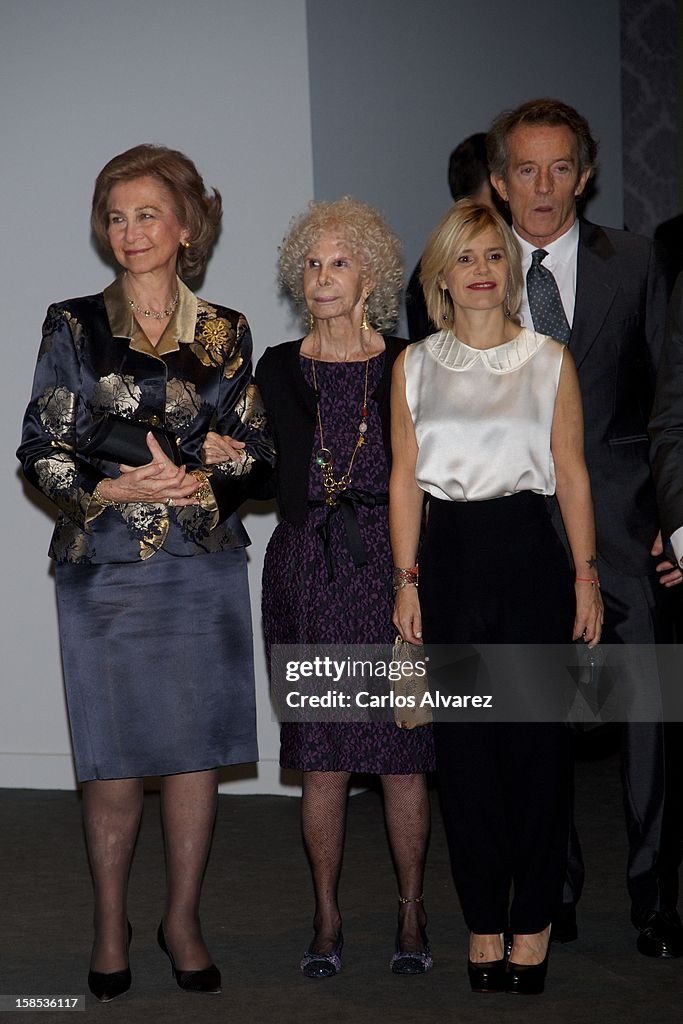 Queen Sofia of Spain Attends 'El Legado Casa de Alba' Art Exhibition