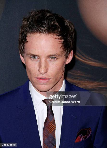 Eddie Redmayne attends the world premiere of "Les Miserables" at Ziegfeld Theatre on December 10, 2012 in New York City.