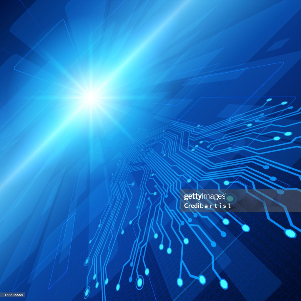 Blue Technology Background High-Res Vector Graphic - Getty Images