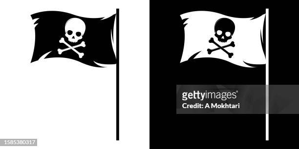 pirate flag. - rip science stock illustrations