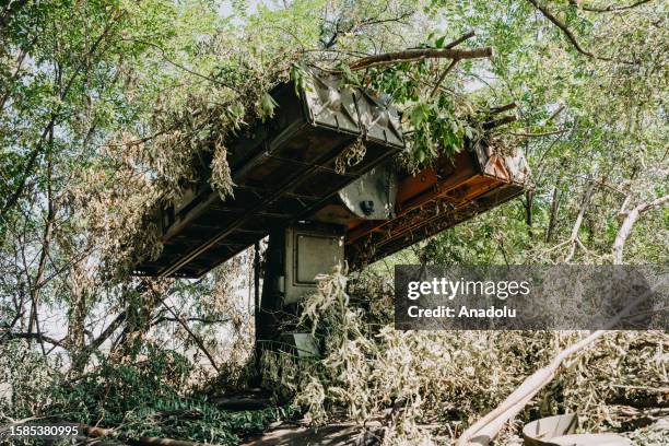 View of the air defense positions held by the 24th separate mechanized brigade, named after King Danylo, in Kostiantynivka, Ukraine on August 08,...