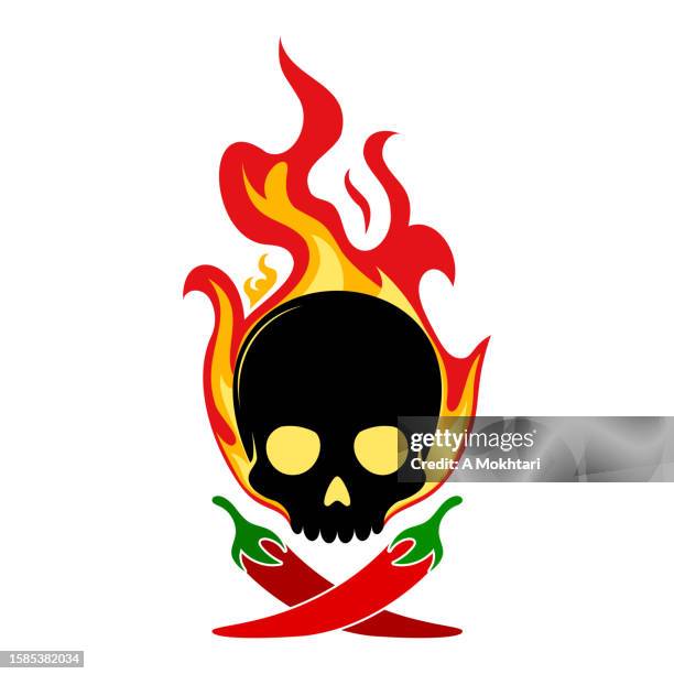 very hot pepper. - stuffed peppers white background stock illustrations