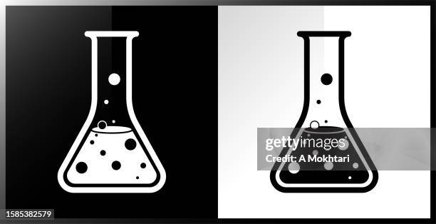 labor becher-symbol. - glaskolben stock-grafiken, -clipart, -cartoons und -symbole