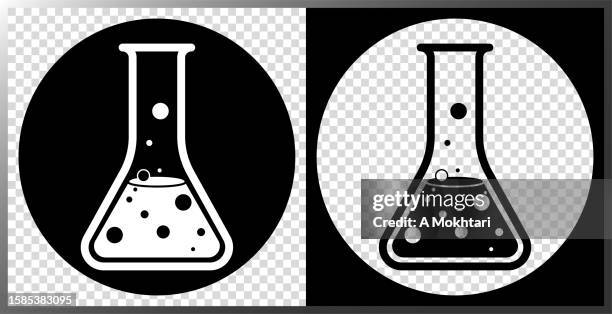 laboratory beaker icon. - beaker logo stock illustrations