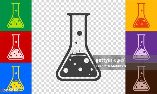 laboratory beaker icon. - beaker logo stock illustrations