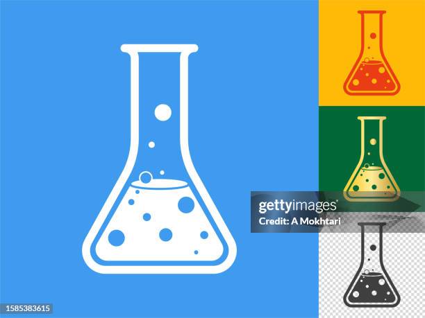 laboratory beaker icon. - beaker logo stock illustrations