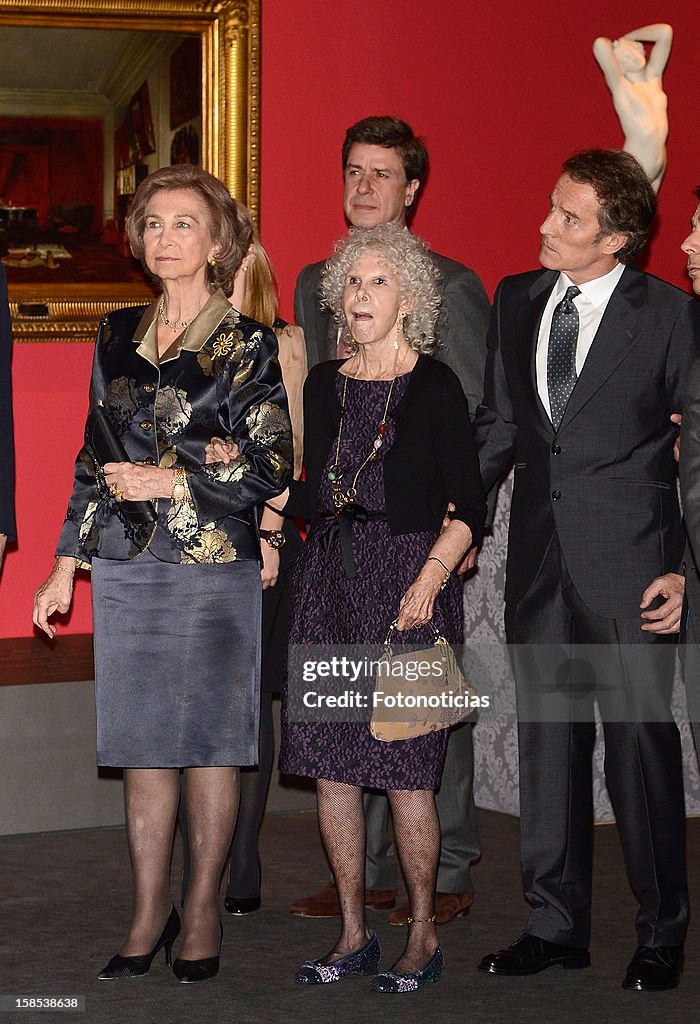 Queen Sofia of Spain Attends 'El Legado Casa de Alba' Art Exhibition