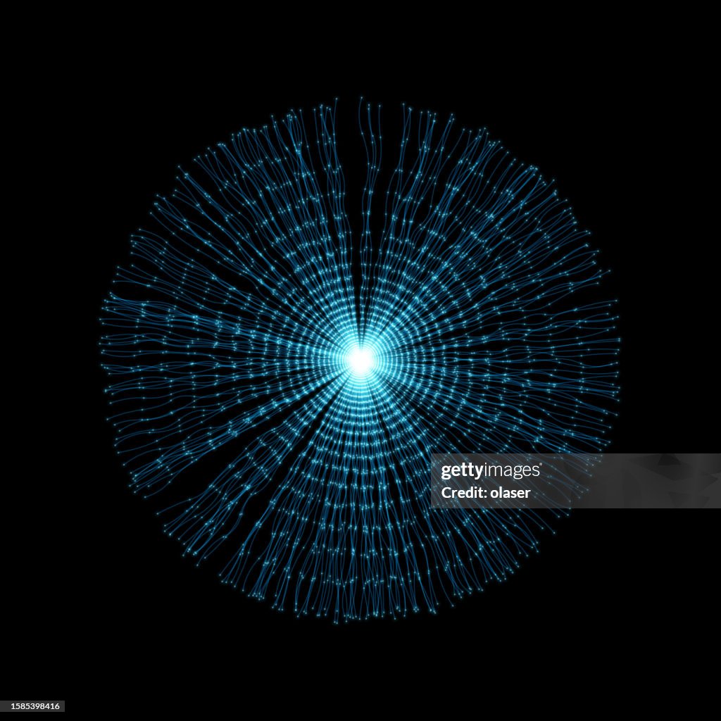 Radial And Tangential Glowing Dots Pattern High-Res Vector Graphic ...
