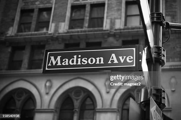 madison avenue - avenida madison fotografías e imágenes de stock